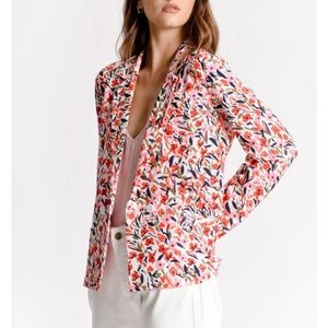 Womens Blazers Molly Bracken Floral print cross-over blazer Offwhite Field sizeL